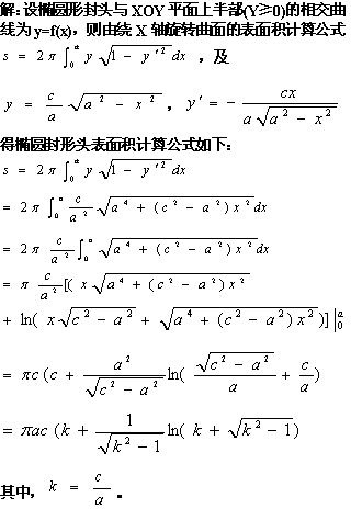 標準封頭廠介紹橢圓封頭表面積計算